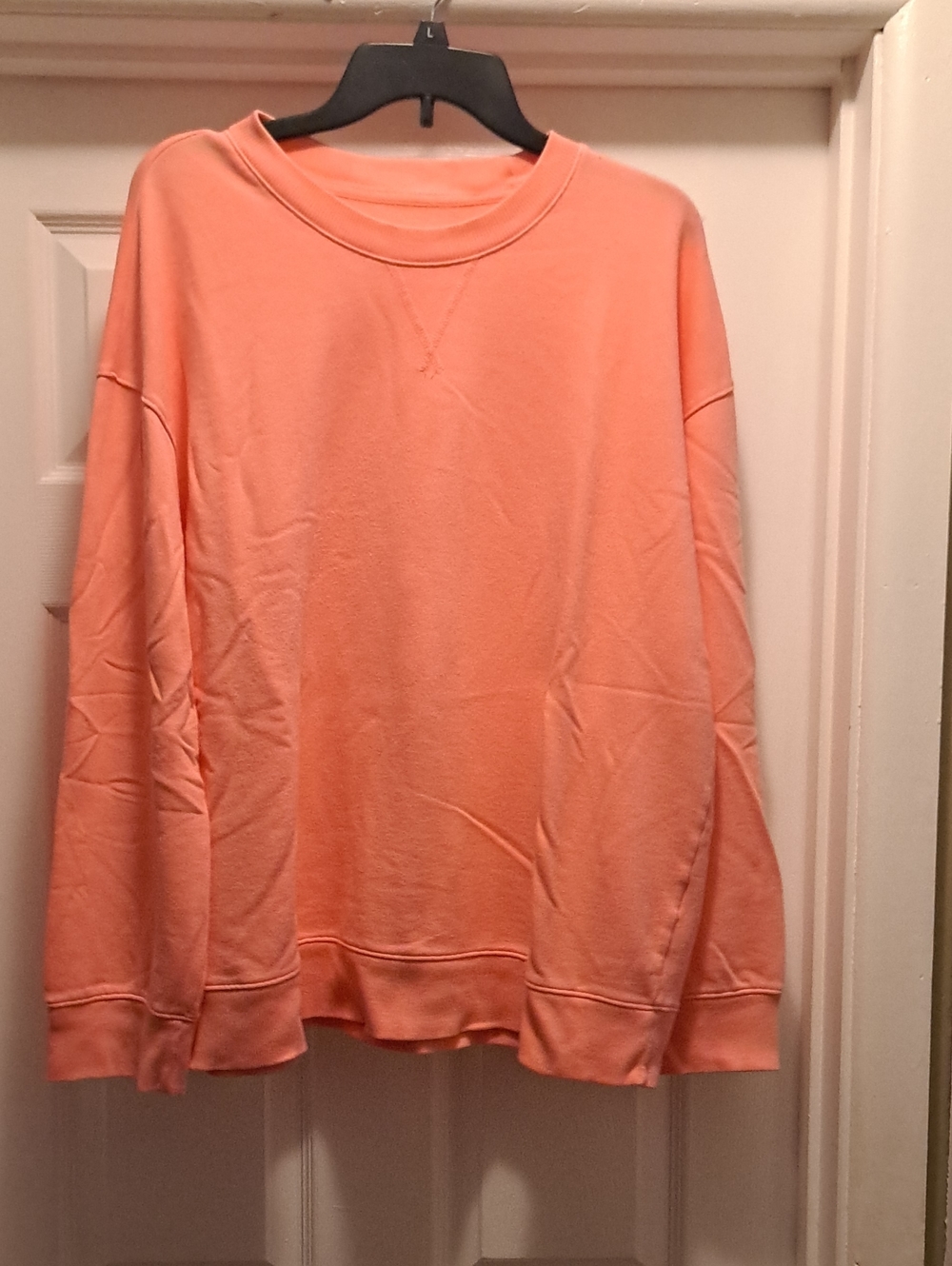 Soft Coral Crewneck Sweatshirt - Women